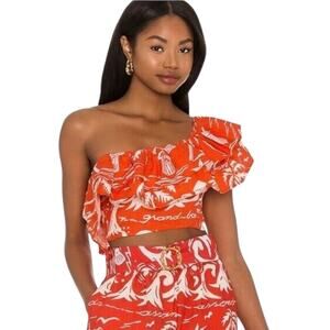 *NWOT Place Nationale Tahore Top in Red Seashore - Sz Large